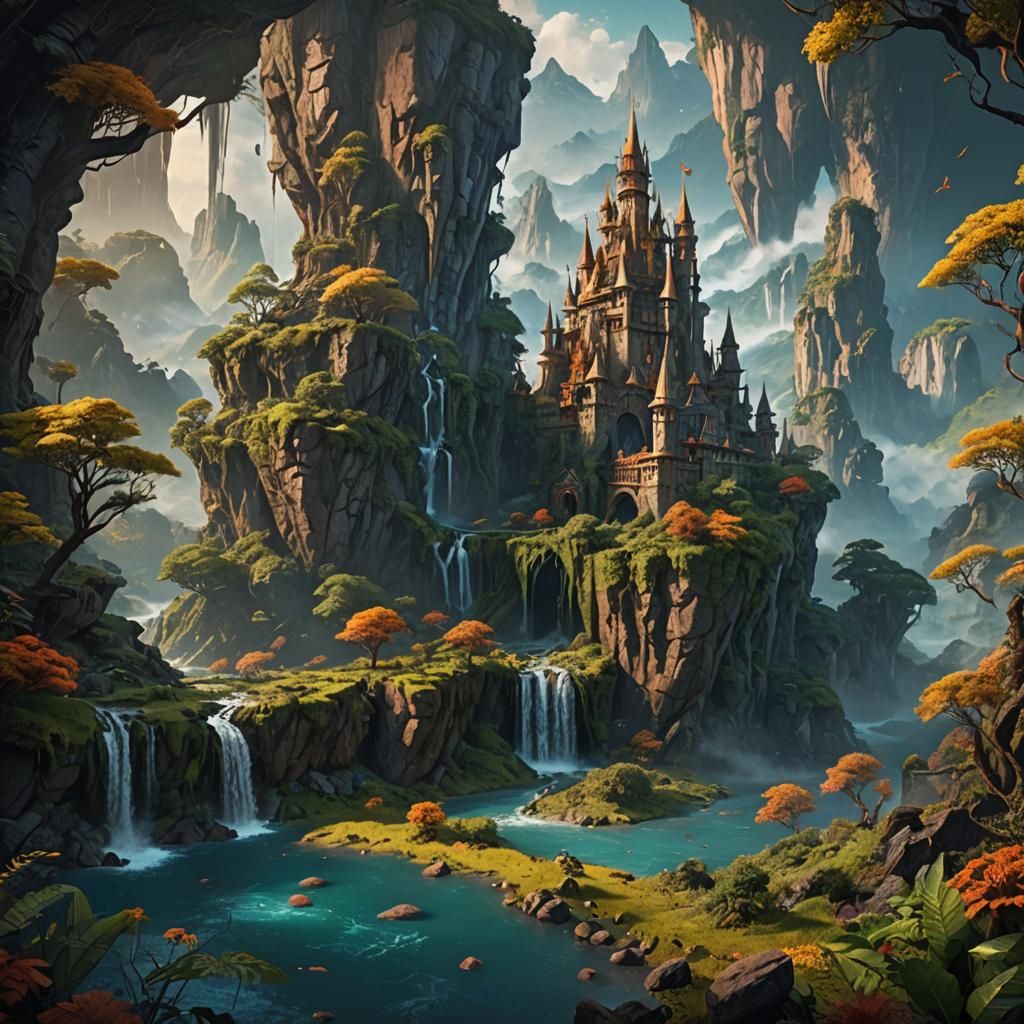 Untamed Beauty of Nature: Detailed Matte Painting