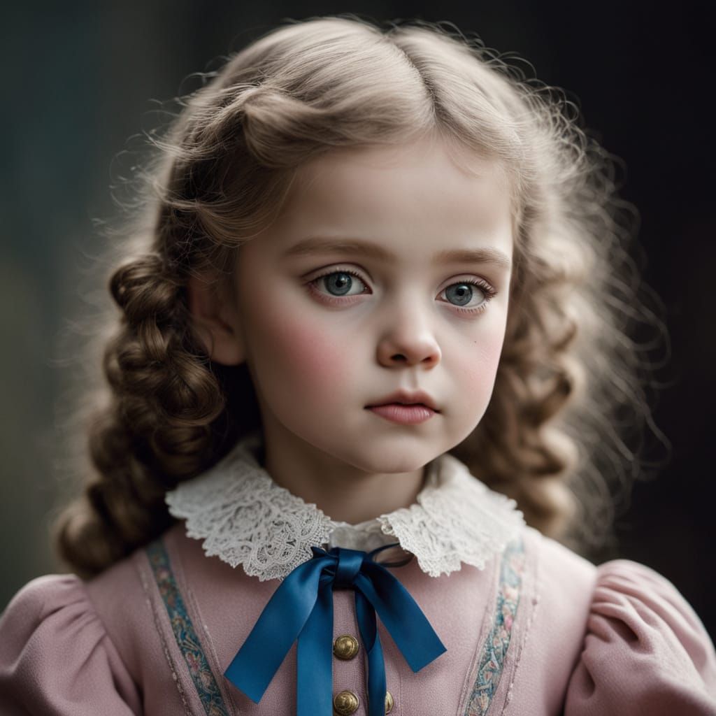 Victorian Child Portrait with Gentle Dignity