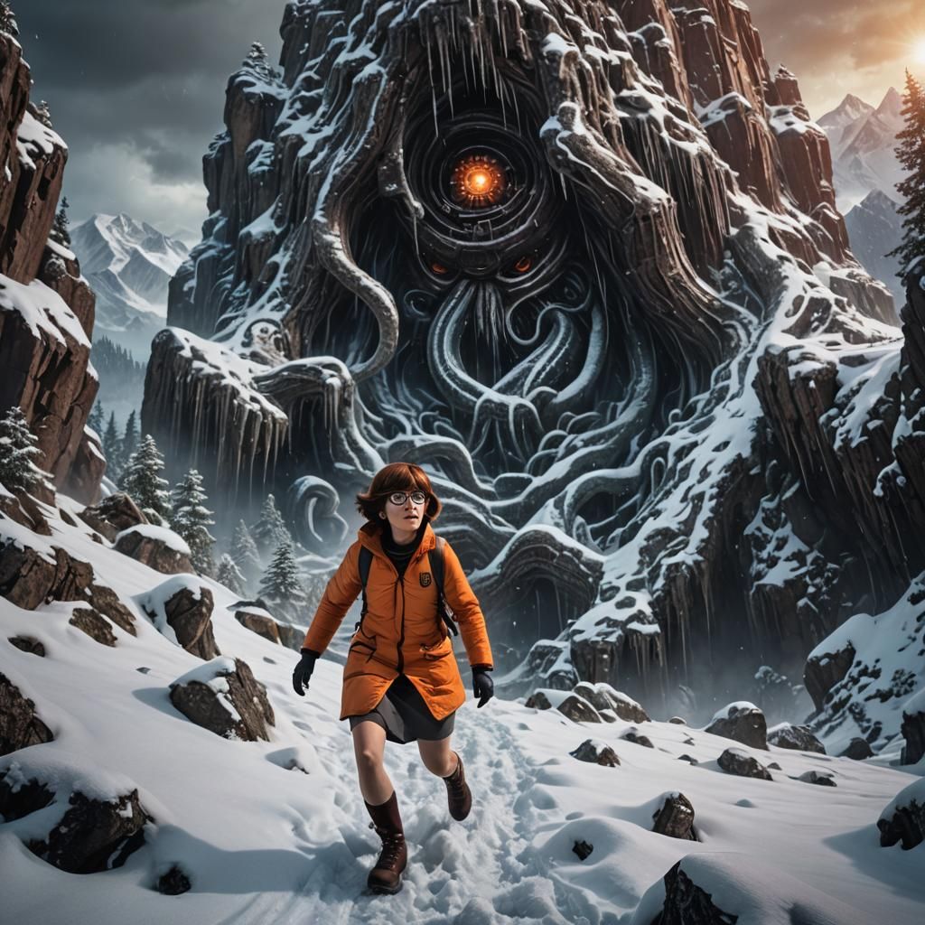 Velma Dinkley and the mystery of the  Mountains of Madness