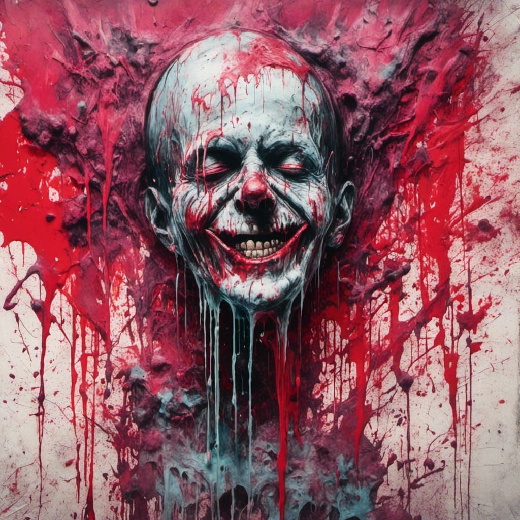 Macabre Toilet Drowning Humans in Graffiti Art Style