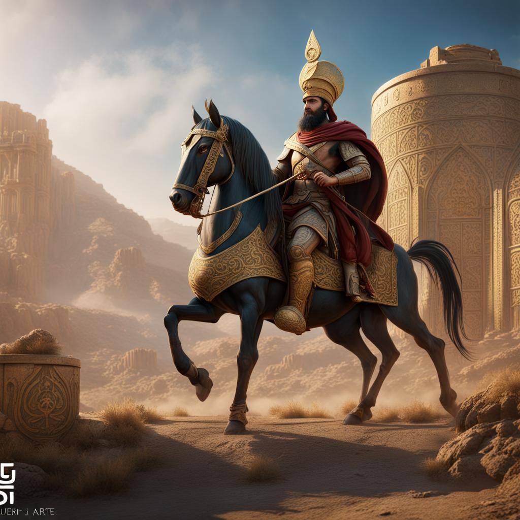 Detailed Matte Painting of Cyrus the Great