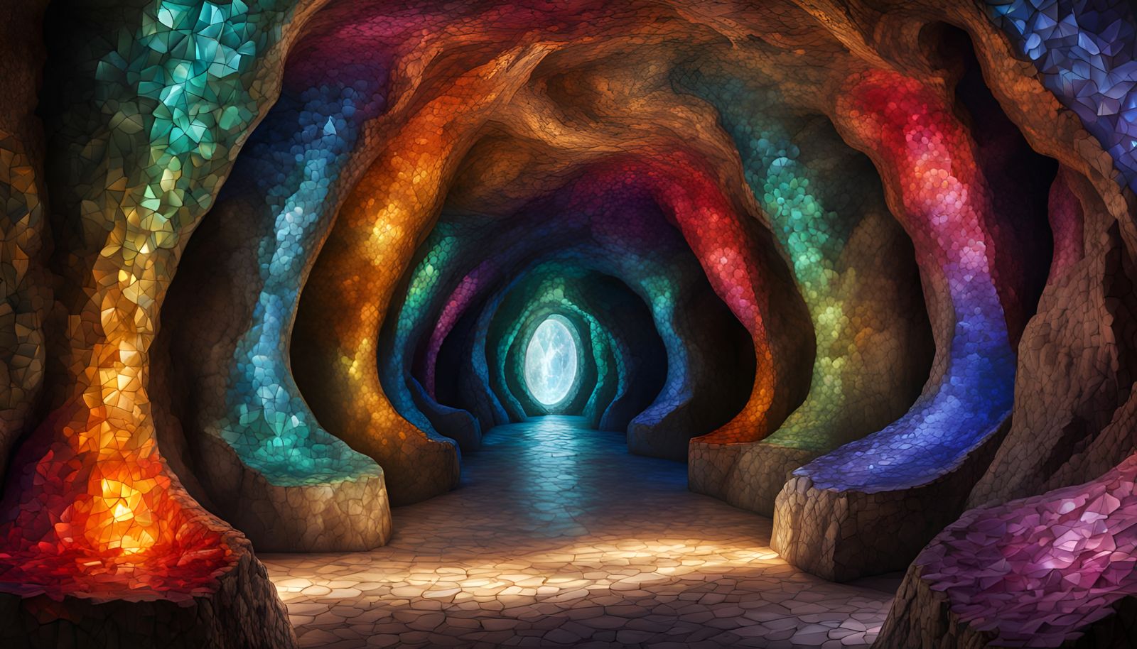 A resplendent crystal cave