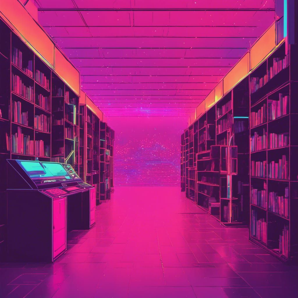 Synthwave Library: Neon Retro Knowledge Hub