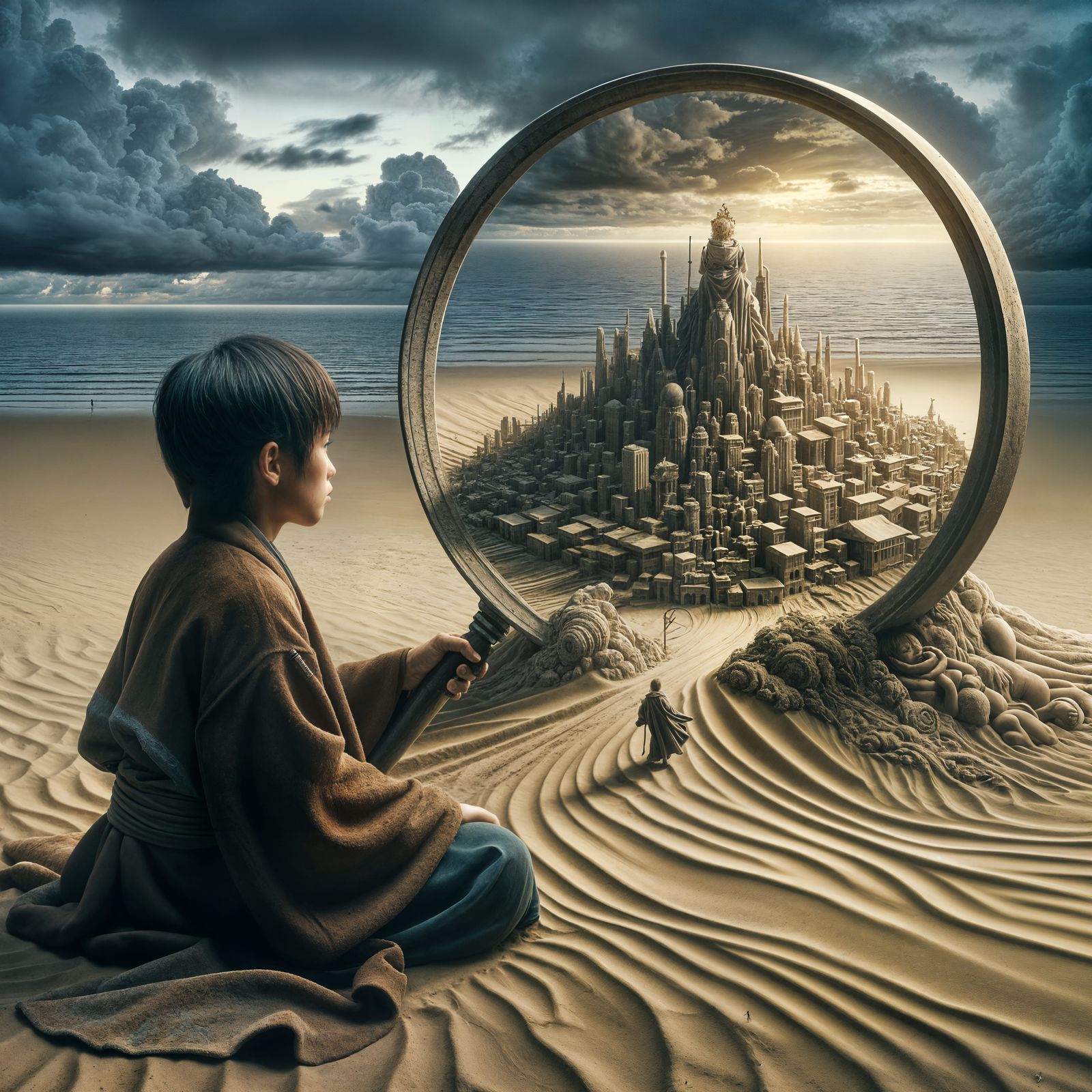 East Asian Boy's Sandy City Revealed