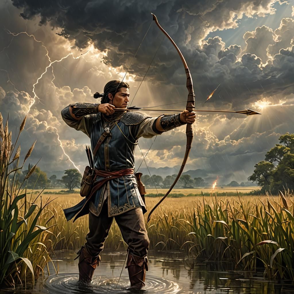 The Archer into the reeds