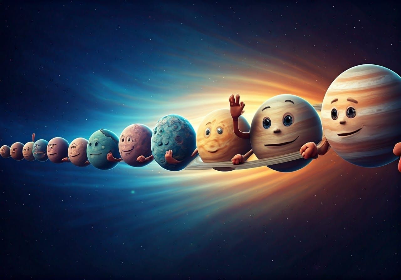 Celestial Wonders: Vibrant Planets Unite in Cosmic Celebrati...