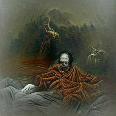 Cordyceps Horror Portrait in Doré and Rutkowski Style