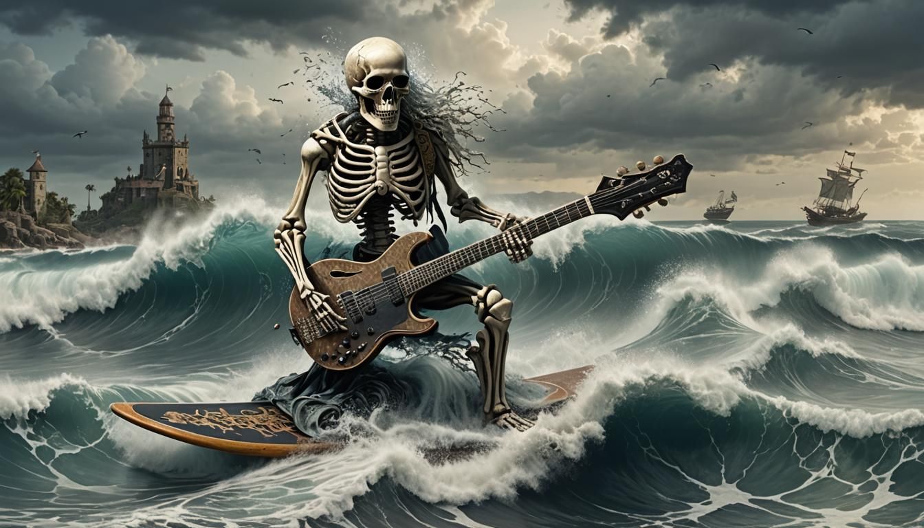 Skeleton Surfing in a Skull-Filled Caribbean Sea