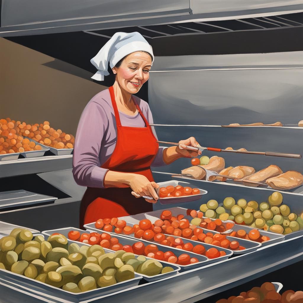 Christmas Volunteer: A Gouache Painting