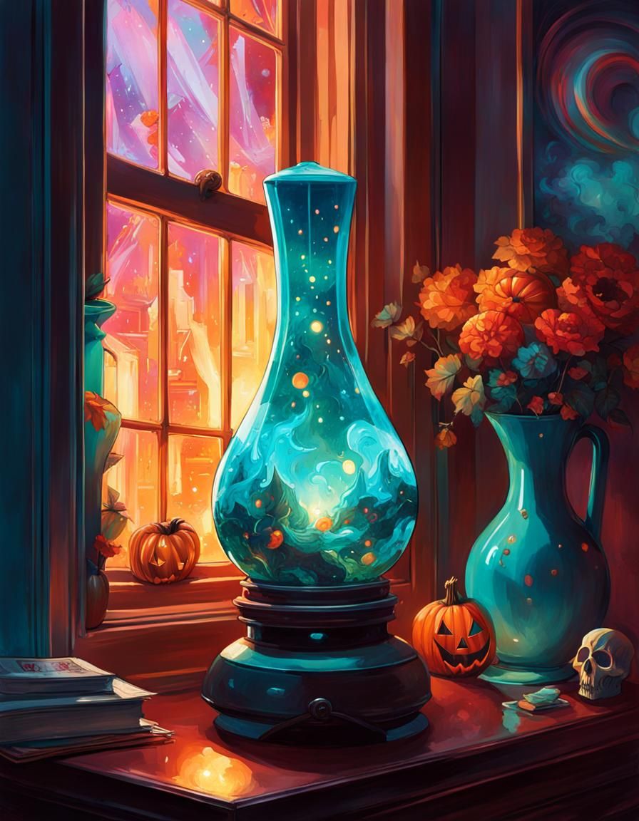 Halloween Lava Lamp in Guweiz Style