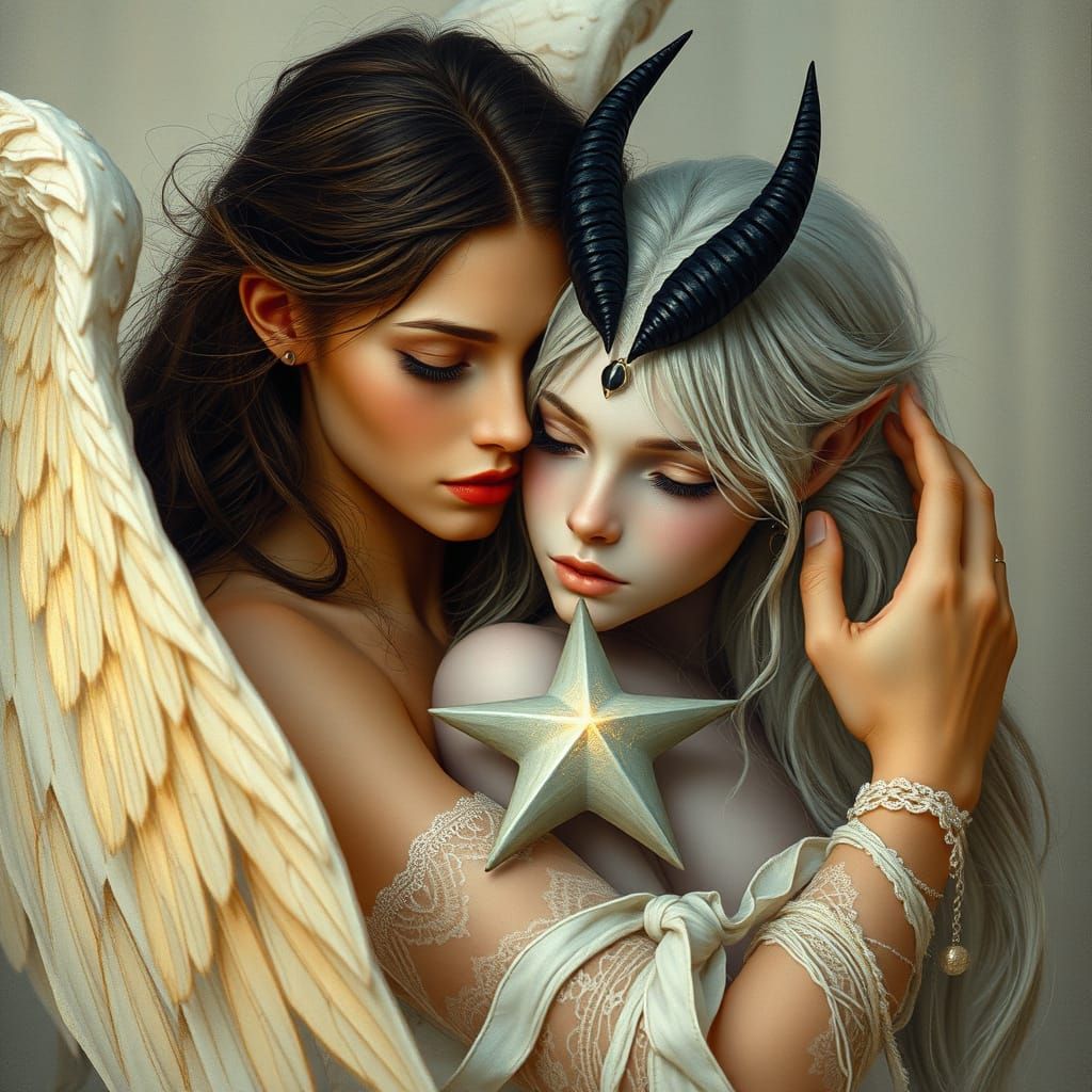 Angel of Light Embracing Celestial Beauty