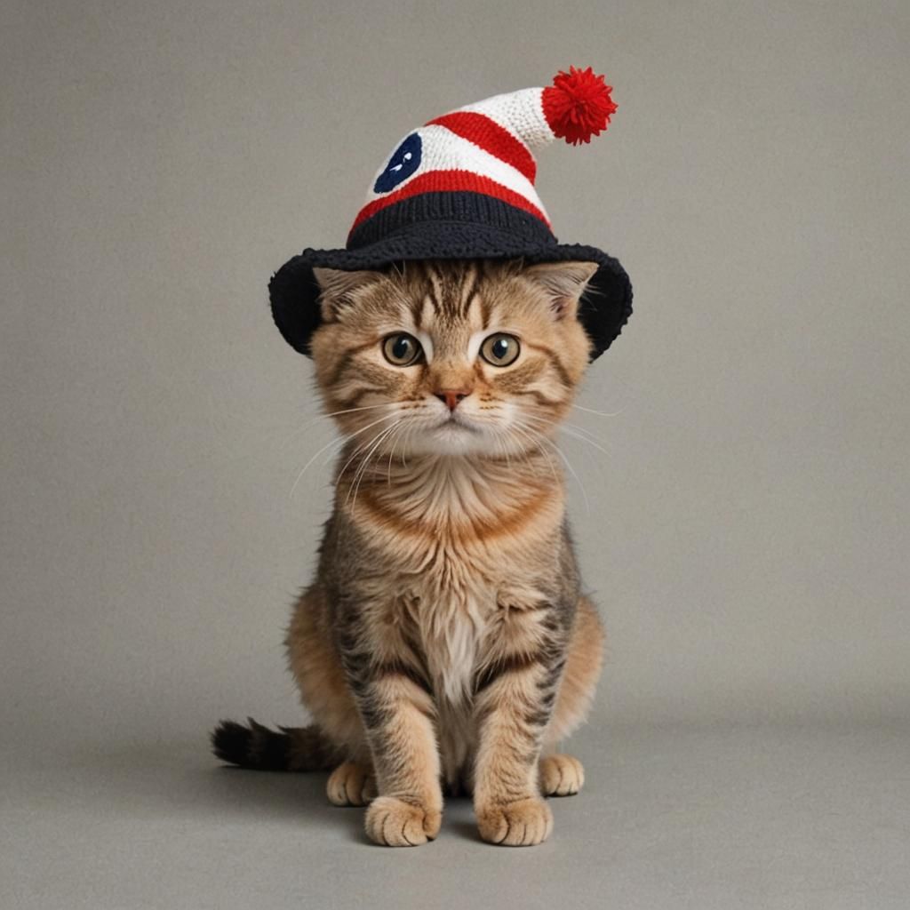 Cat in a Hat: A Whimsical Portrait