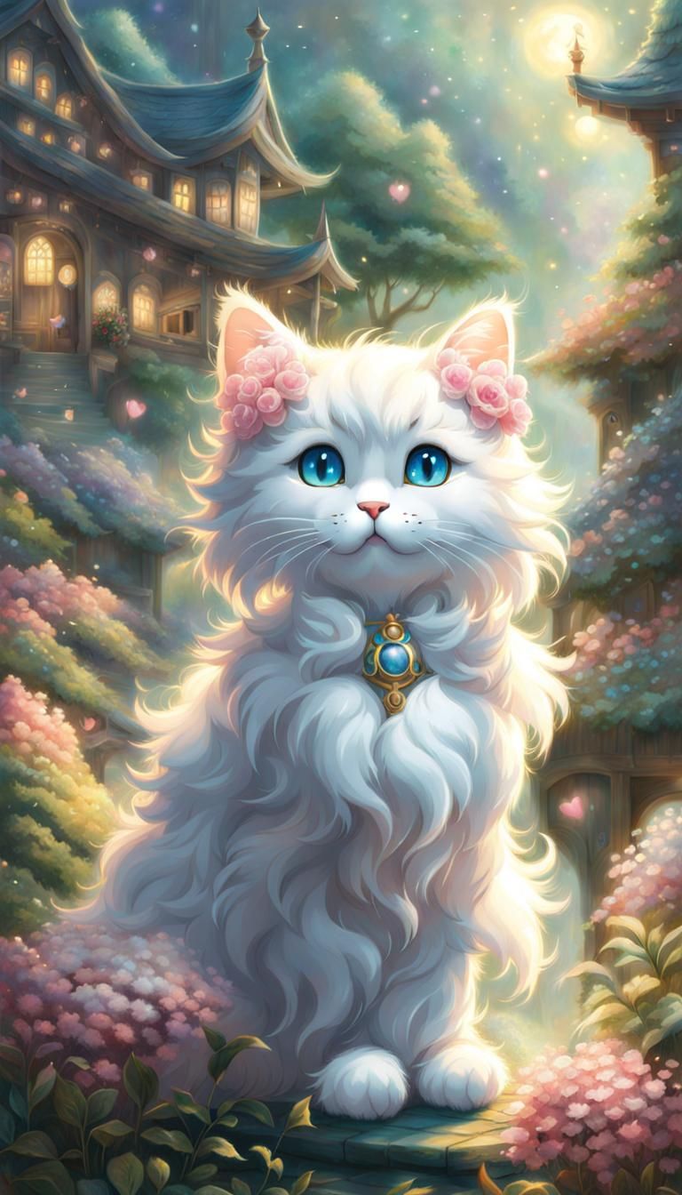 Daisy, the magical fluffy kitty.