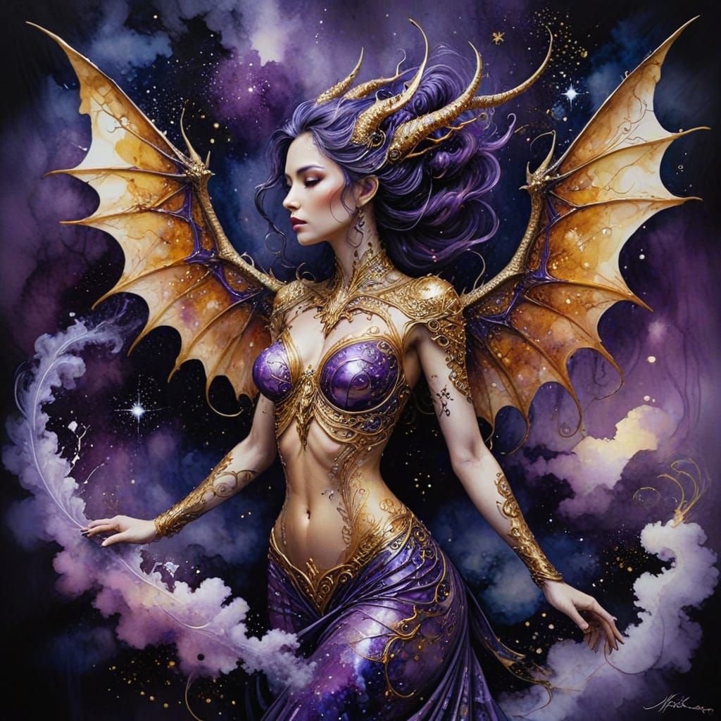 Dragon Goddess in Midnight Majesty