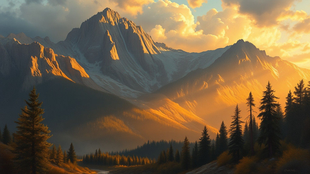 Majestic Atmospheric Oil Painting in Gurney Style