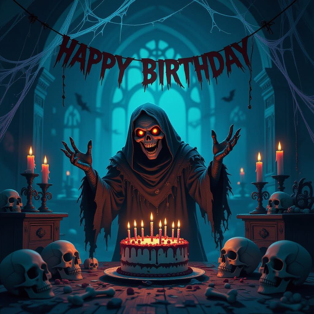 Ghastly Ghoul's Haunted Birthday Bash