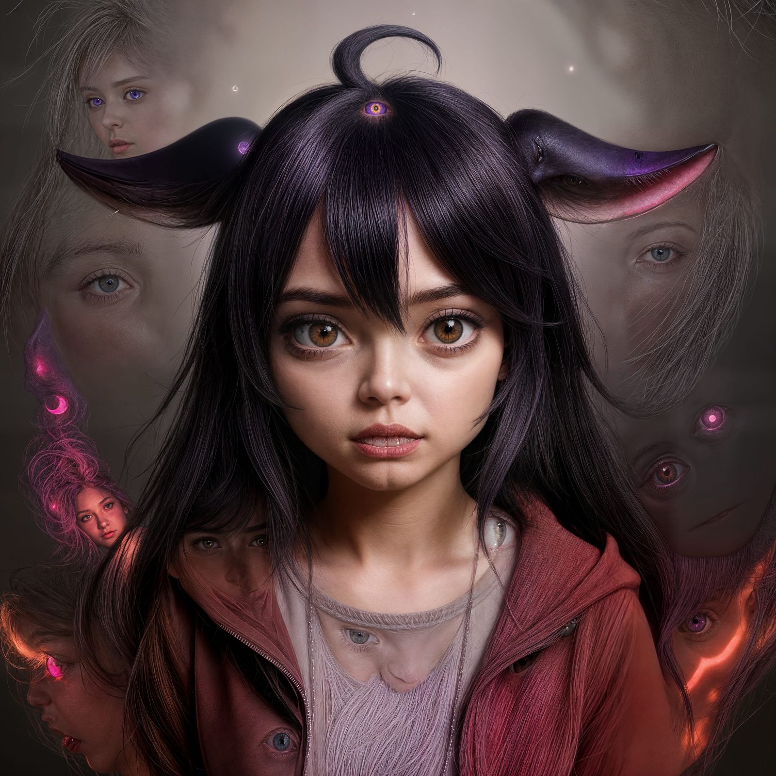 AI Art: Distorted Figure in Dark, Abstract Landscape