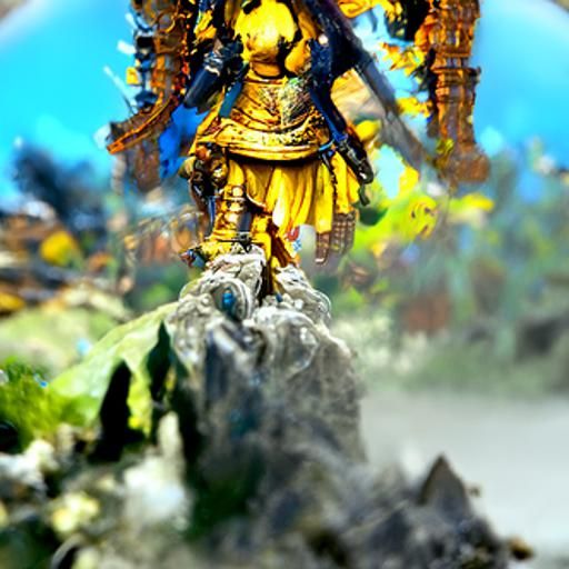 Hindu Warrior Goddess in Detailed Matte Painting