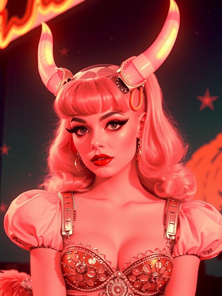 Art Deco Flapper in Galactic Dreamscape