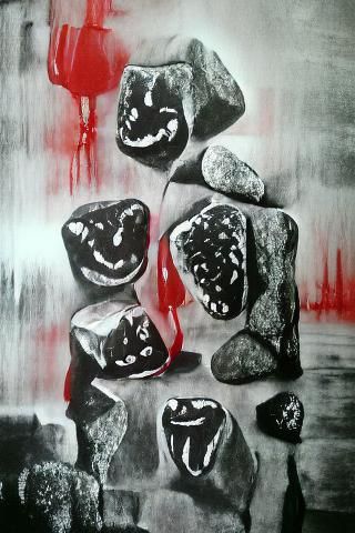 Abstract Geometric Shapes on Dark Background