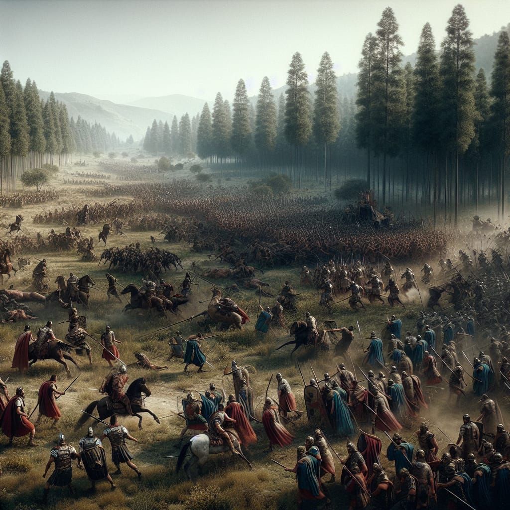 Roman Legion in Epic Forest Battle