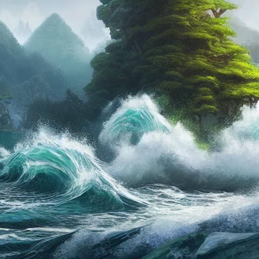 Yin Yang Worlds: Forest and Ocean Diptych