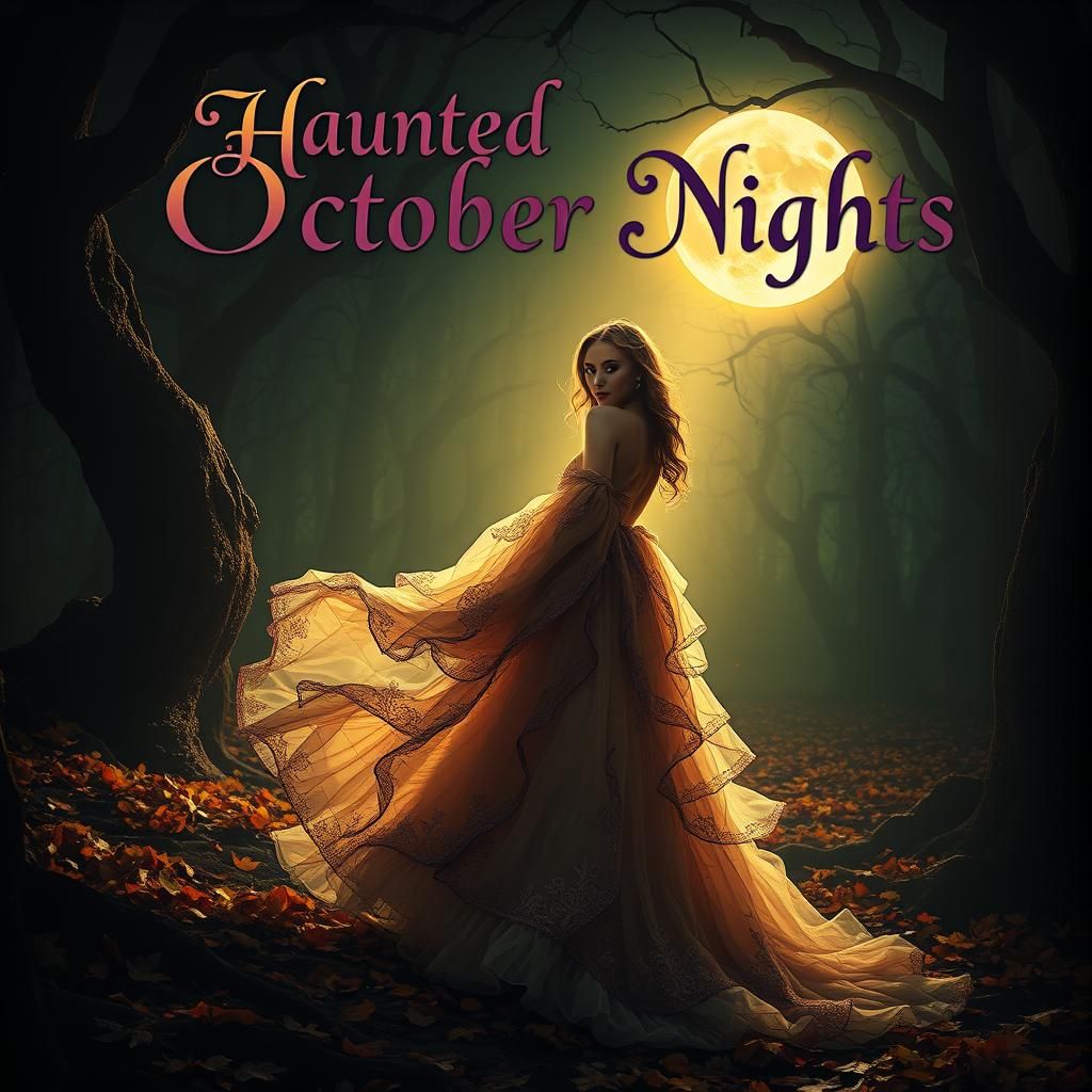 Mystical Forest Woman in Art Nouveau Style