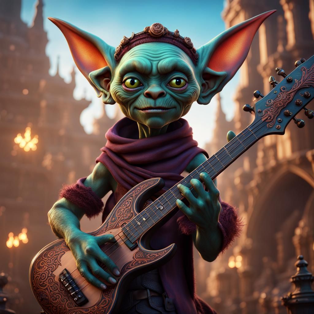 Goblin Pop Star in Detailed Fantasy Art