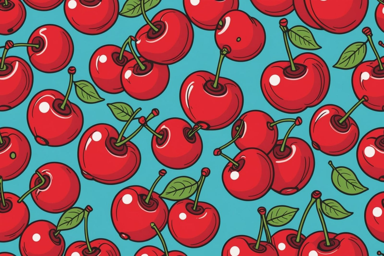 Whimsical Cartoon Cherries with Cute Expressions