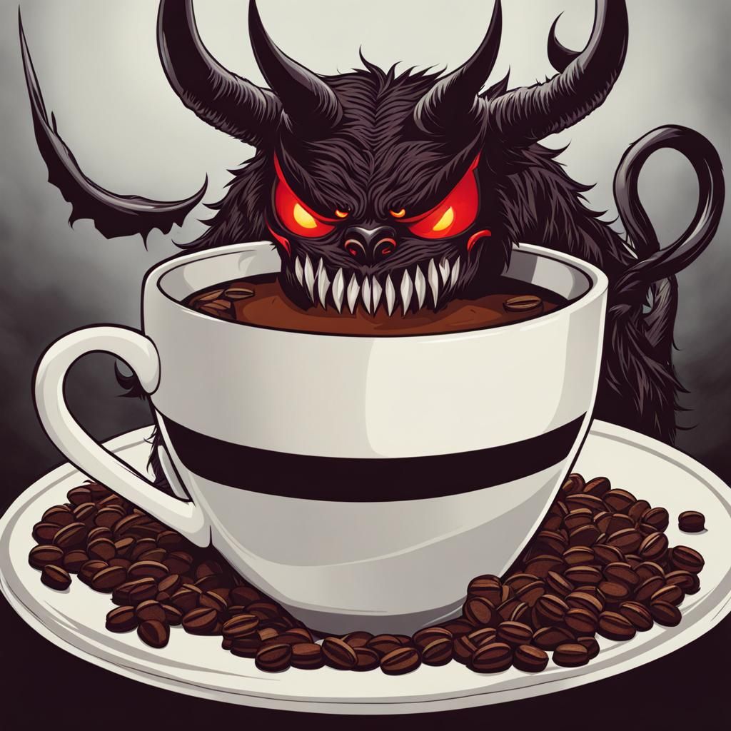 Caffeine Demon: A Grotesque Visualisation