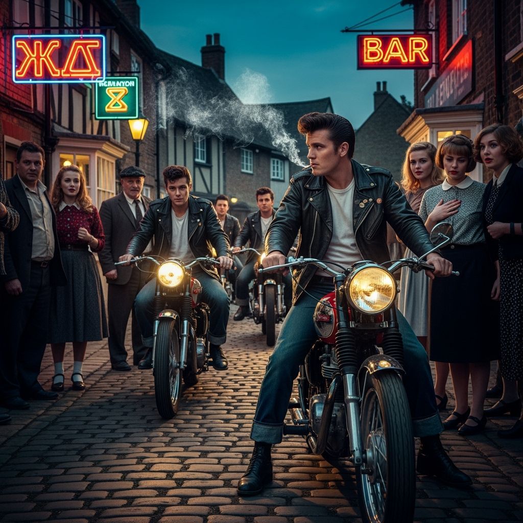 Greasers in English Village, Film Noir Style