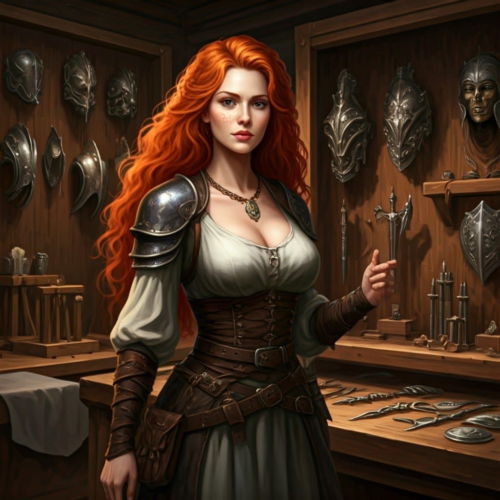 Elegant Fantasy Armorer Shop