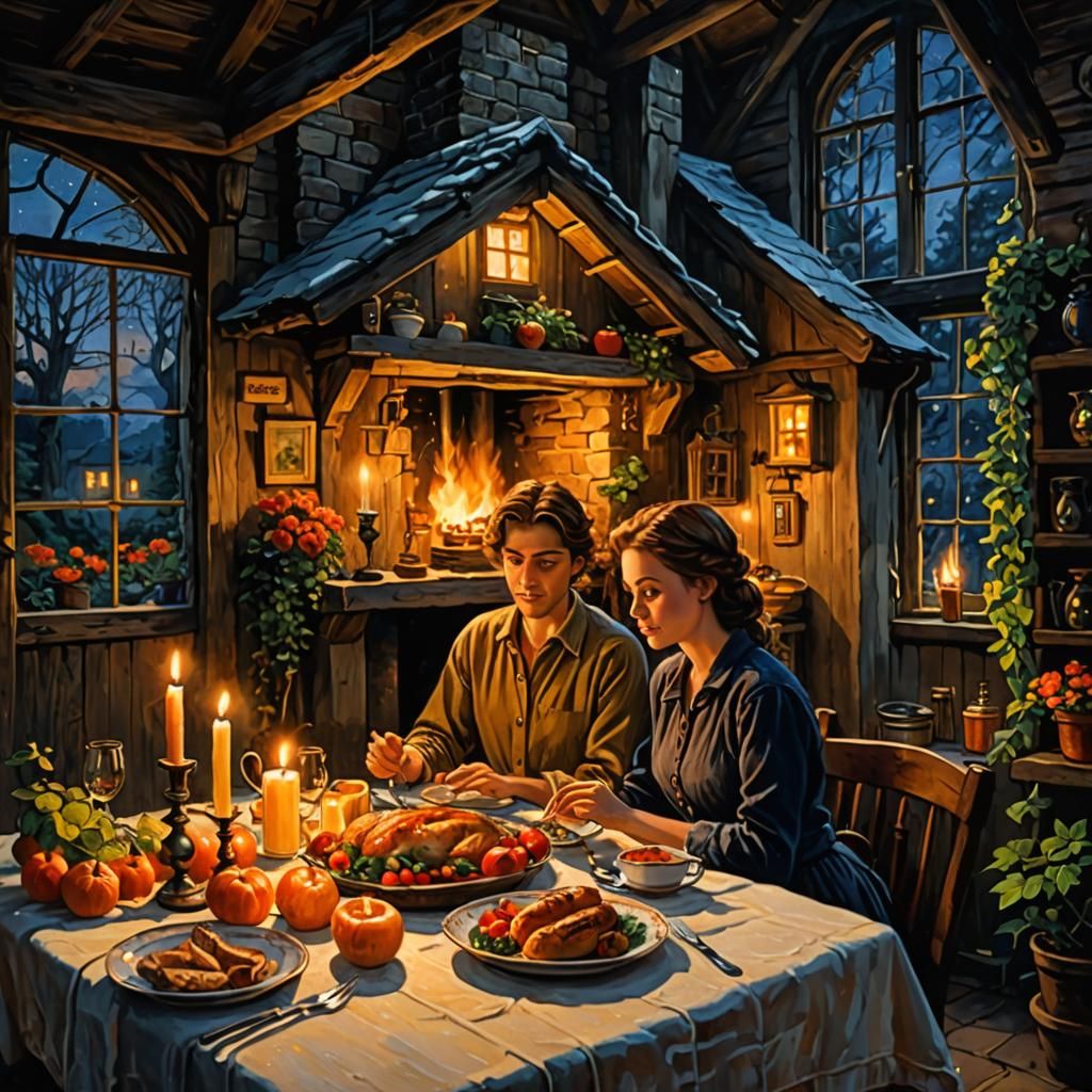 Cozy Cottage Candlelit Dinner for Two