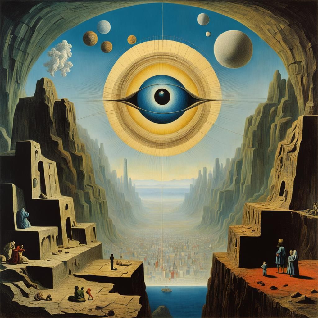 God's Eye in Retrofuturistic Style
