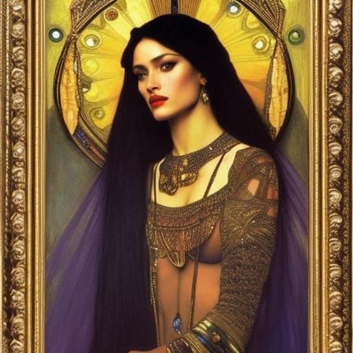 Salome Portrait in Art Nouveau Style