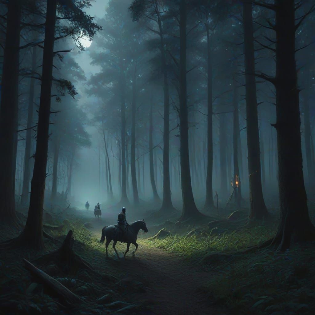 Knights Encounter Invisible Monsters in Ethereal Forest