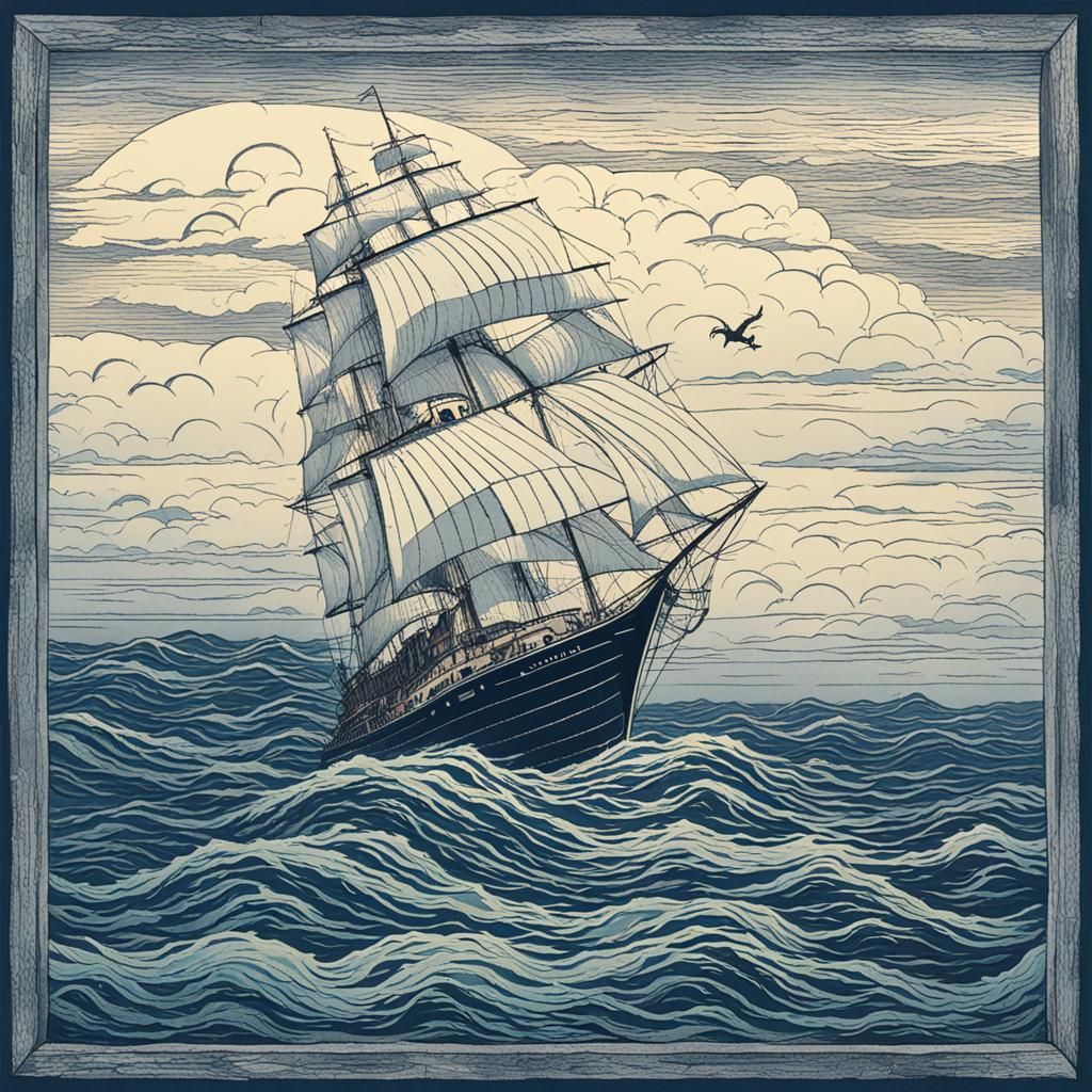 AI Image of Boat Lost at Sea