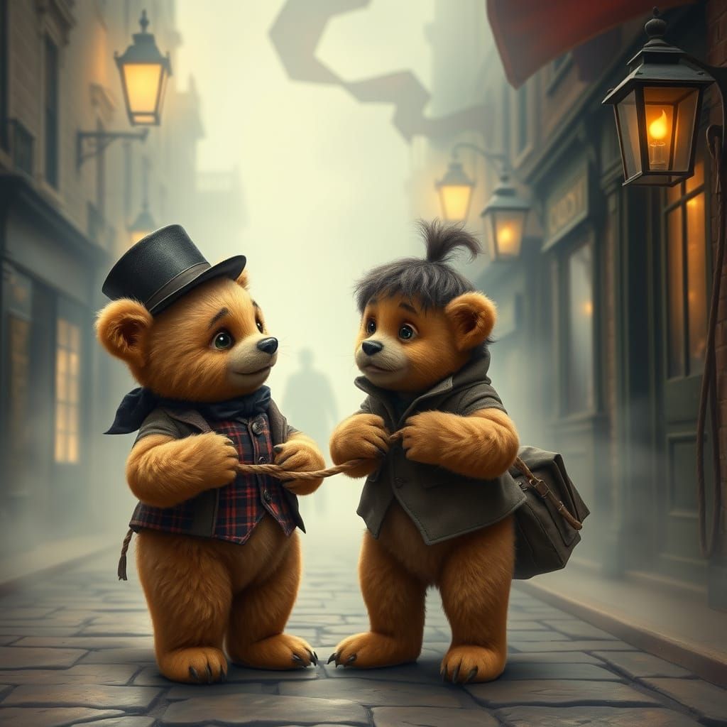 Charming Bear Foils Thieving Street Urchin in Nostalgic Lond...