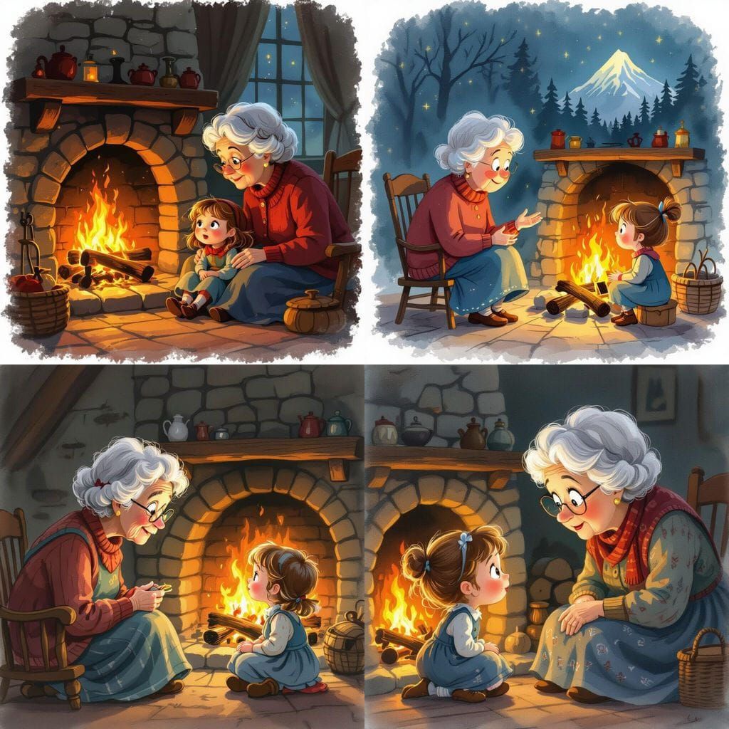 Magical Evening: Grandma June Tells Lucy of Whispering Mount...