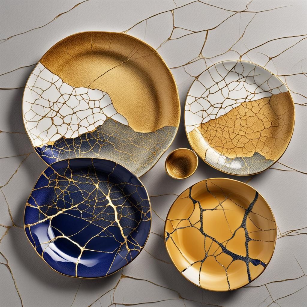 Cracked Glazed Ceramics in Abstract Art