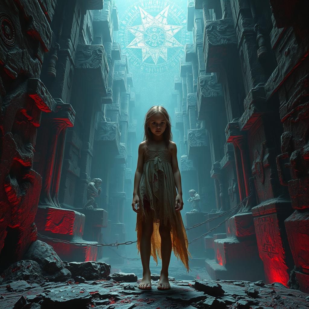 Nightmarish Labyrinth: Girl in Crimson Sundress