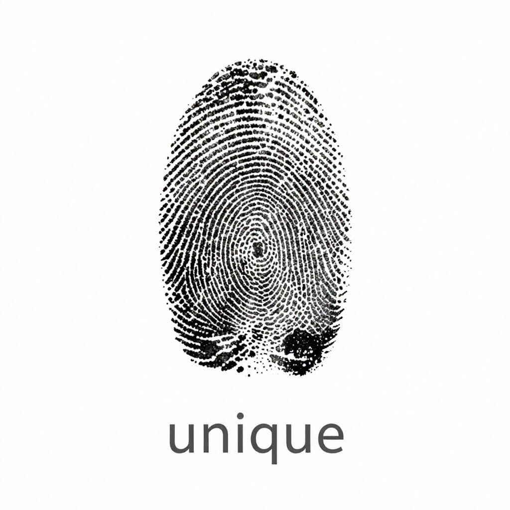 Ultra Realistic Macro Photo of Black Ink Fingerprint
