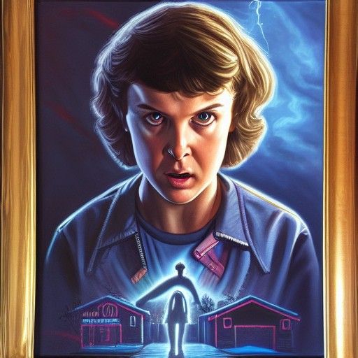 Mind Flayer in Upside Down: Oil Painting