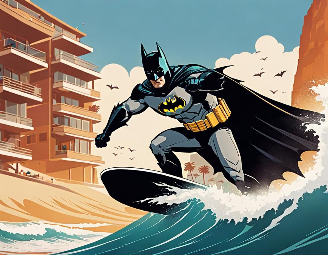 Batman's Coastal Adventure: Surfing in Cyprus
