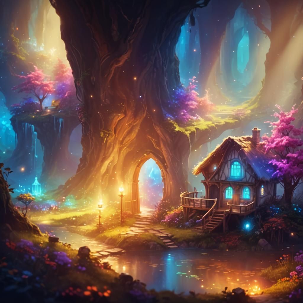 Enchanting Magical Home Illustration
