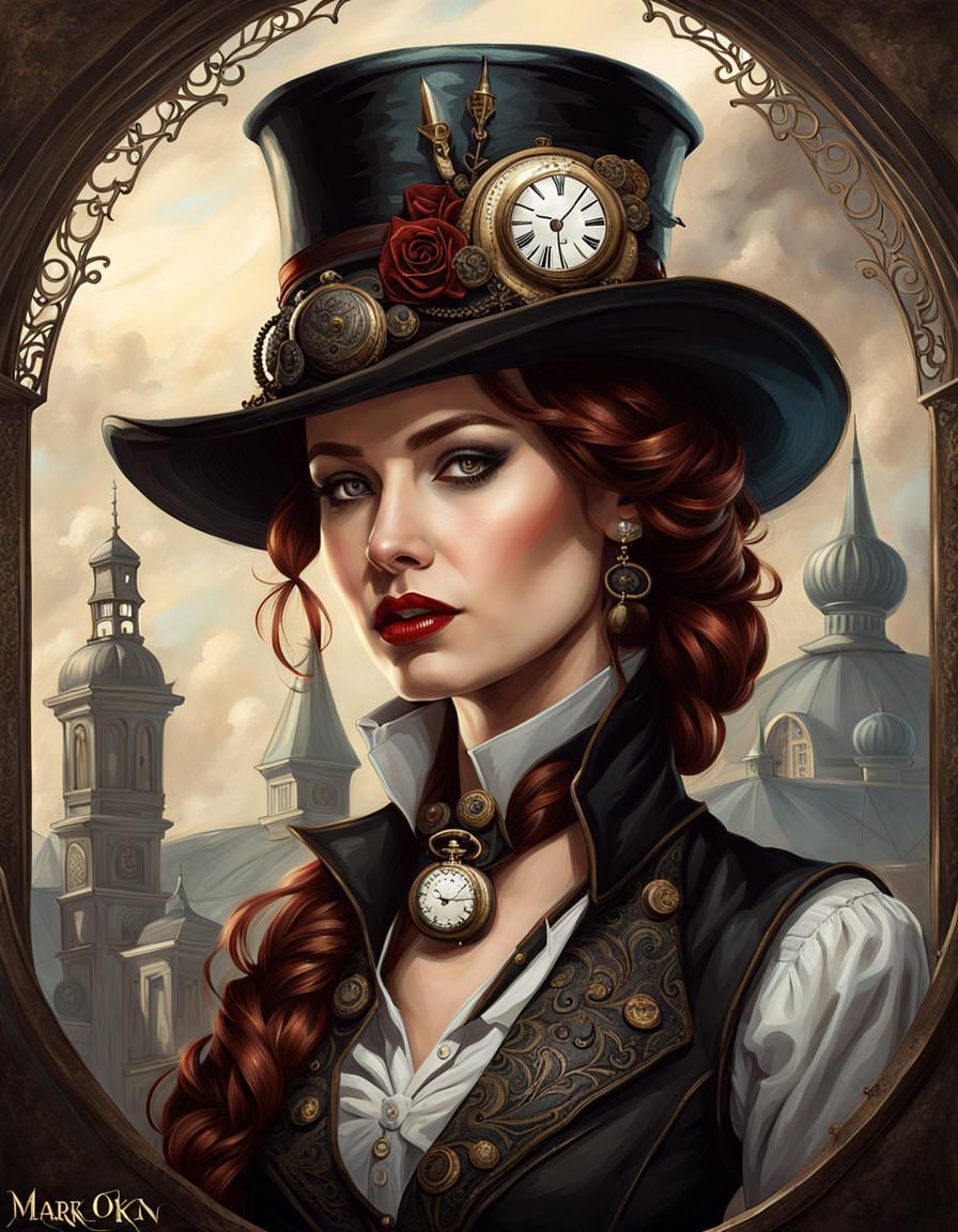 Steampunk Victorian Vampire Portrait
