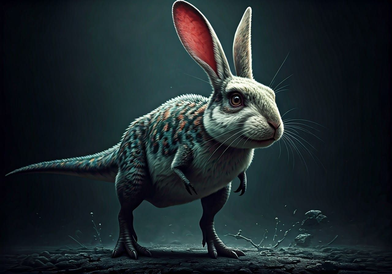 Fantastical Rabbit Tyrannosaurus Concept Art