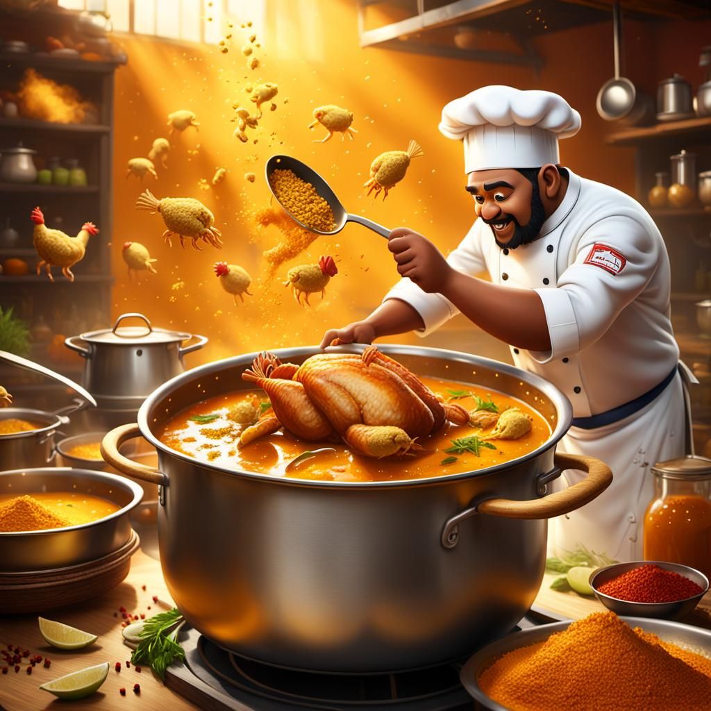 Pixar-Style Chef Stirs Magical Golden Curry