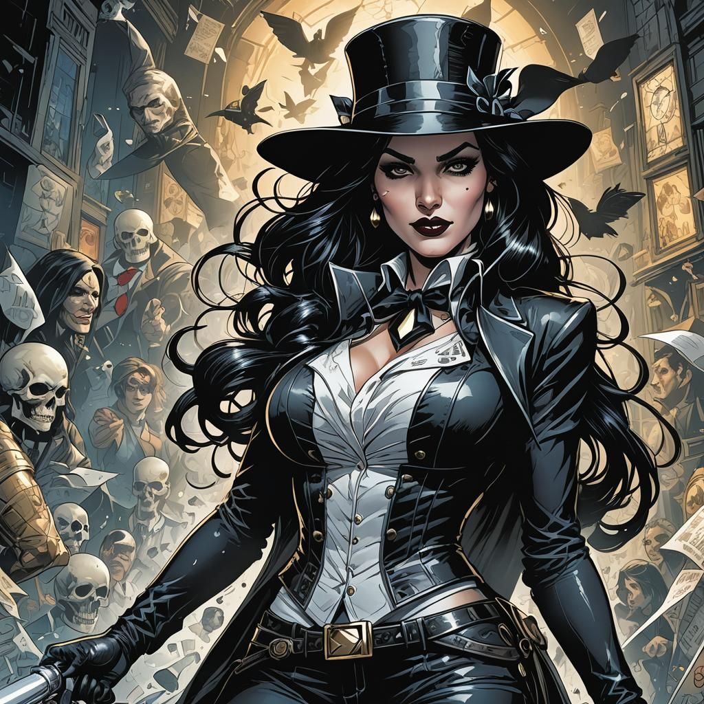 Zatanna in Comic Book Art Style