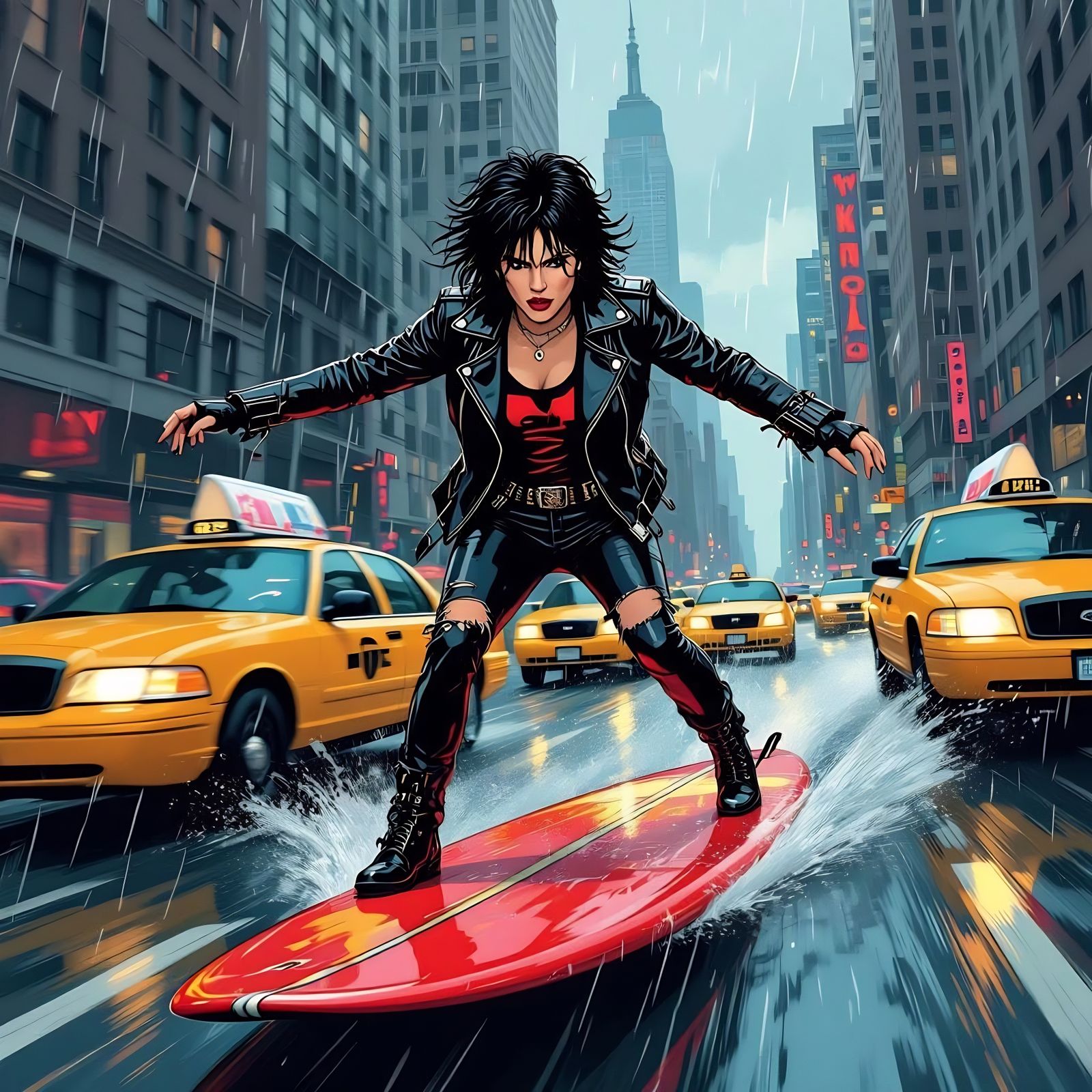 Rockstar Rebel Rides the Big Apple Waves